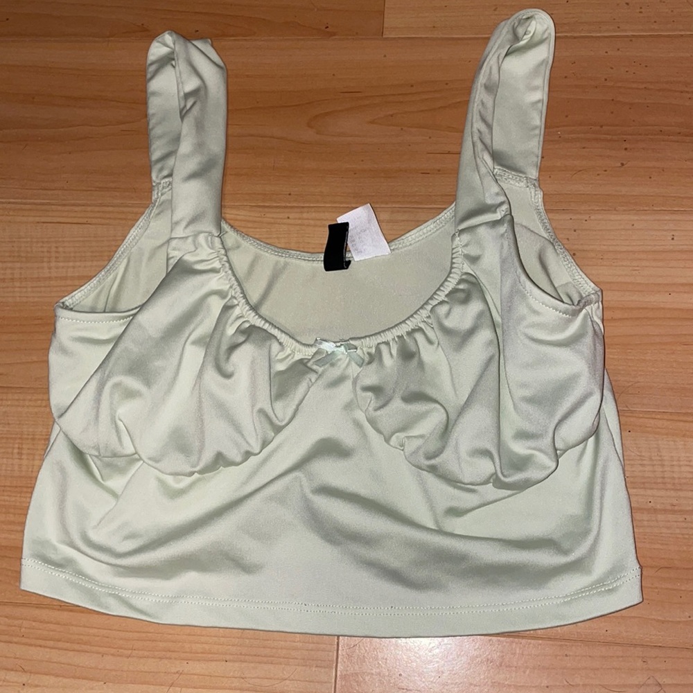 Green crop top